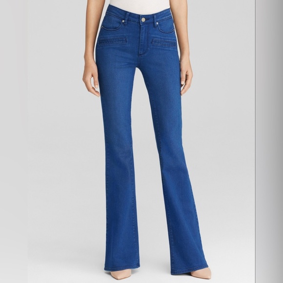 PAIGE Denim - PAIGE DENIM High Rise Bell Canyon Flare Stretch Jeans 28 Frenchie No Whiskers